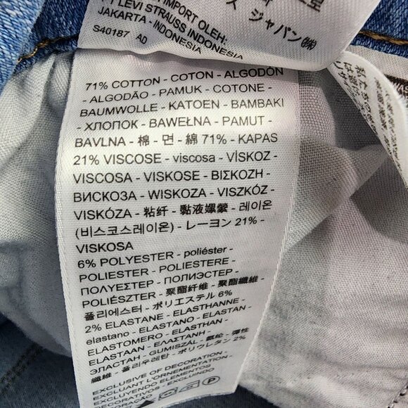 Levis Jeans Womens Size 18W 711 Medium Wash Stretch High Rise Skinny *GUC* - Picture 12 of 14